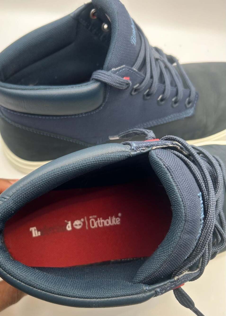 Timberland Men's Groveton Chukka Sneakers Navy Blue Nubuck A1WJX - Picture 5 of 7